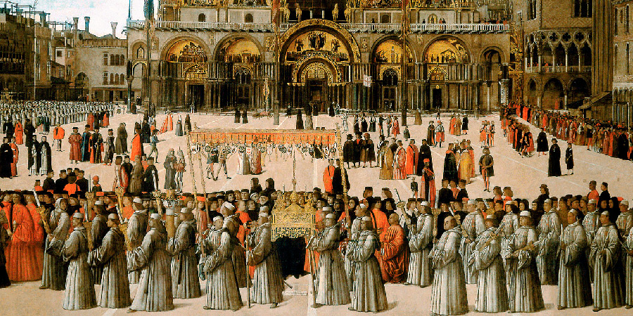 Procession in St. Mark's Square by Gentile Bellini