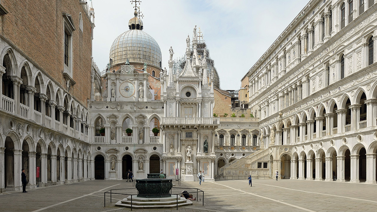 Courtyard of the Doge's Palace in Venice