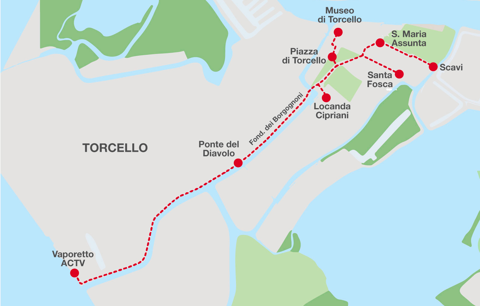 Map of Torcello Island